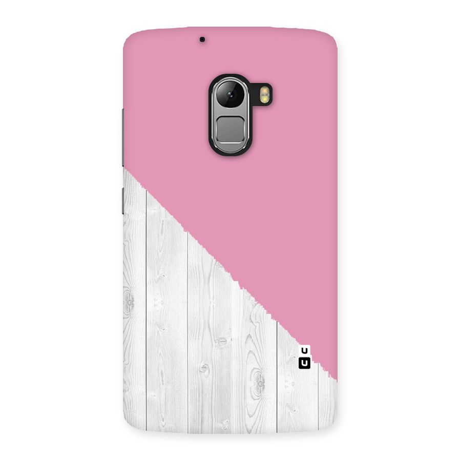 Grey Pink Wooden Design Back Case for Lenovo K4 Note