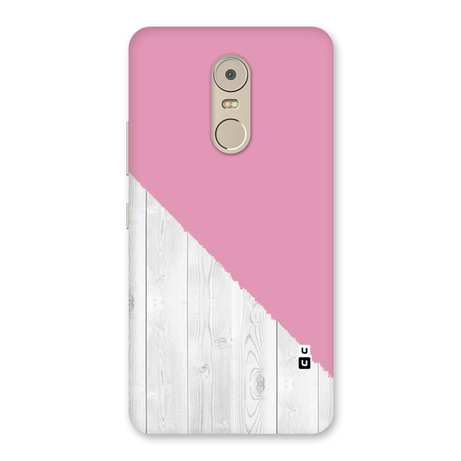 Grey Pink Wooden Design Back Case for Lenovo K6 Note