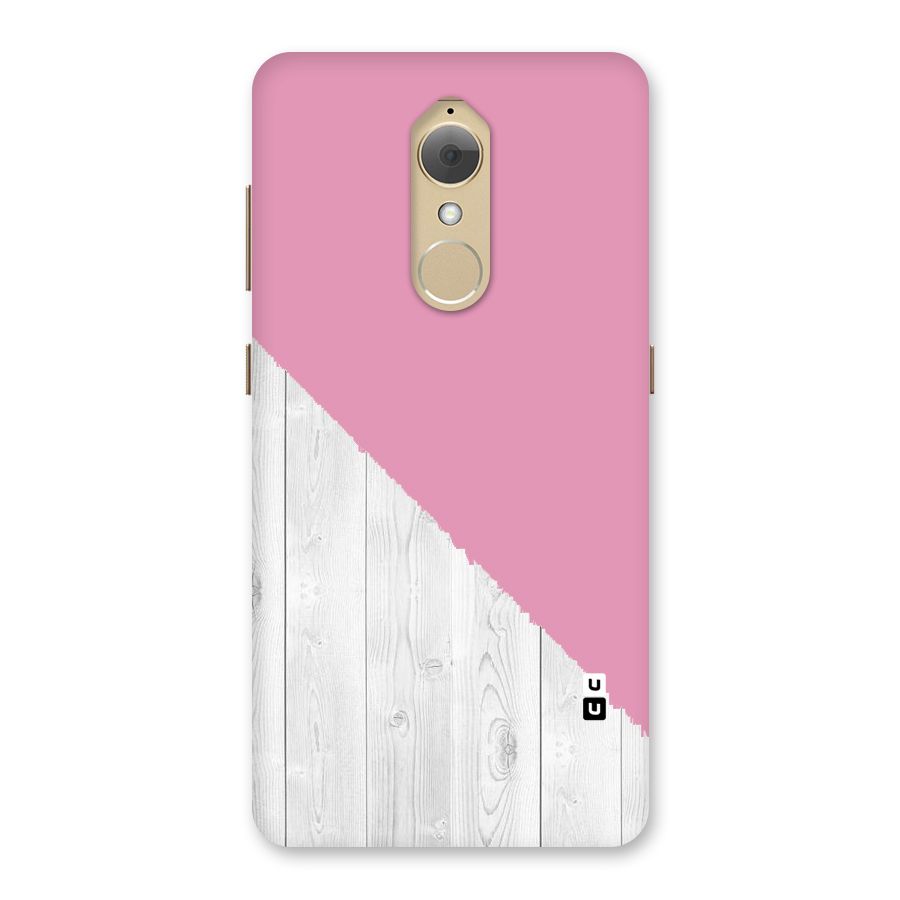 Grey Pink Wooden Design Back Case for Lenovo K8