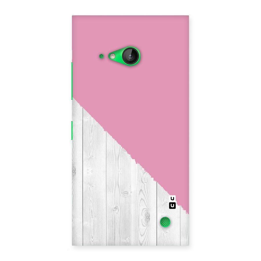 Grey Pink Wooden Design Back Case for Lumia 730