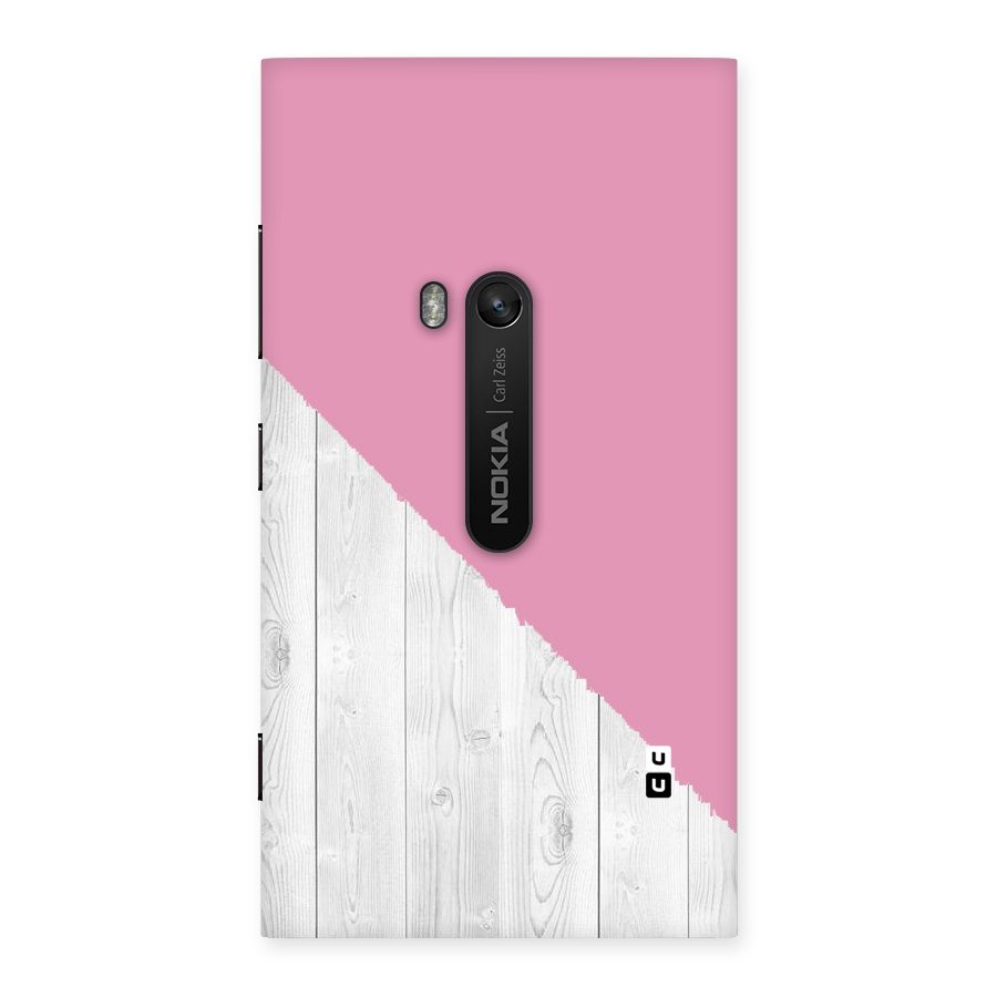 Grey Pink Wooden Design Back Case for Lumia 920