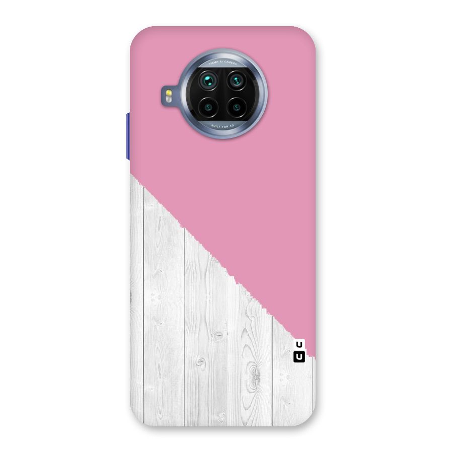 Grey Pink Wooden Design Back Case for Mi 10i
