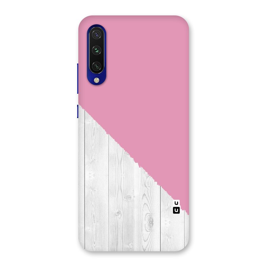 Grey Pink Wooden Design Back Case for Mi A3