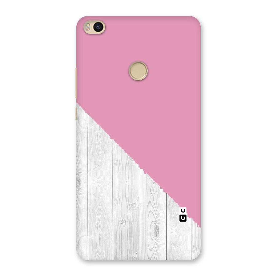 Grey Pink Wooden Design Back Case for Mi Max 2