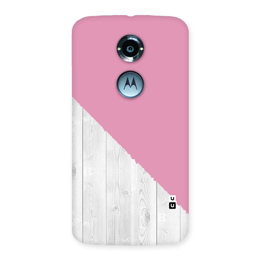 Grey Pink Wooden Design Back Case for Moto X 2nd Gen