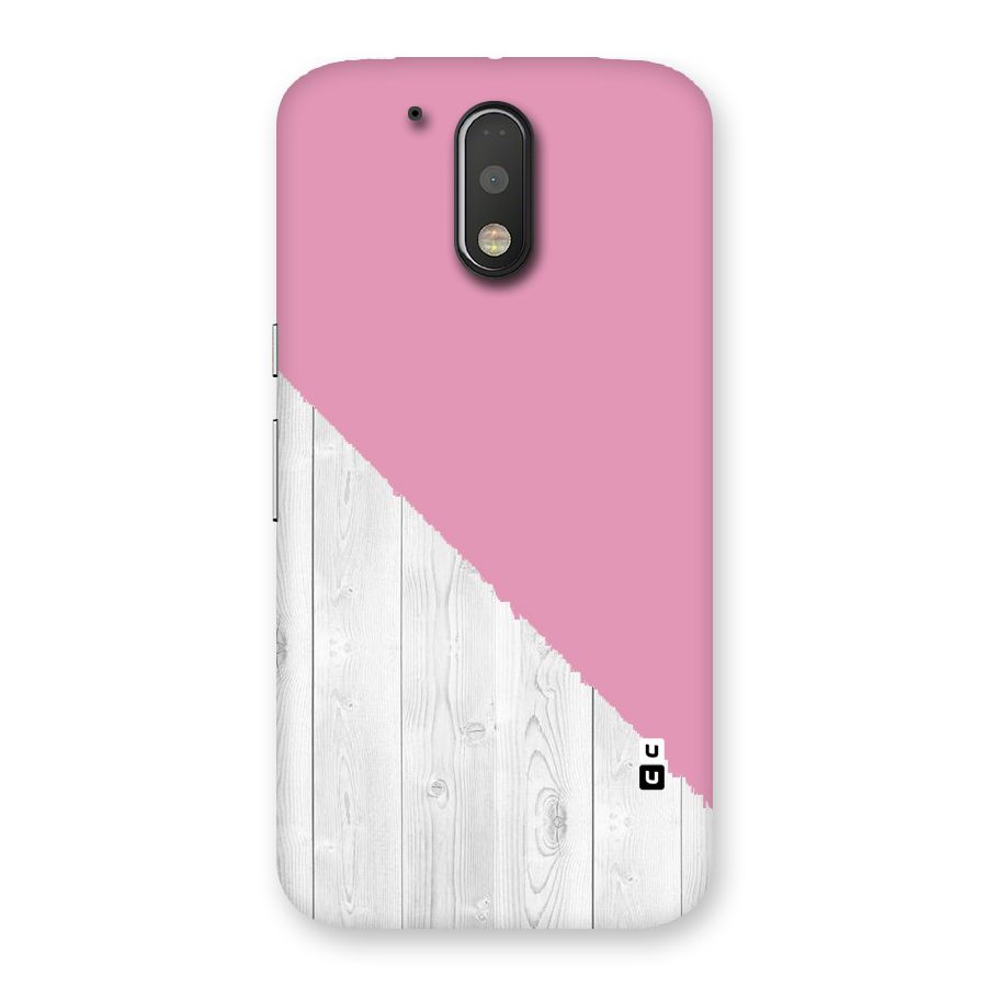Grey Pink Wooden Design Back Case for Motorola Moto G4 Plus