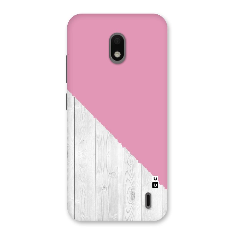 Grey Pink Wooden Design Back Case for Nokia 2.2