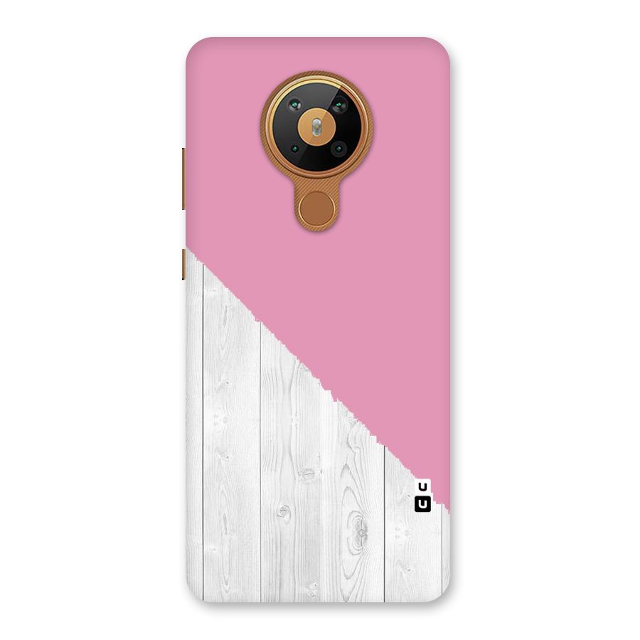 Grey Pink Wooden Design Back Case for Nokia 5.3