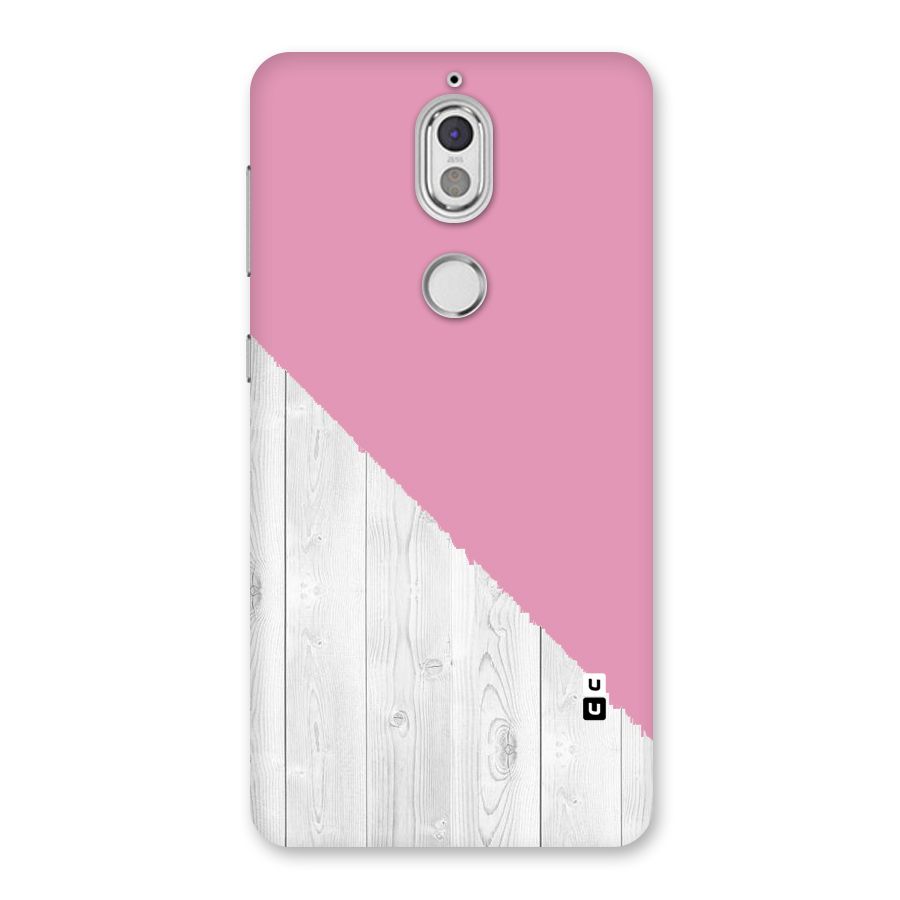 Grey Pink Wooden Design Back Case for Nokia 7