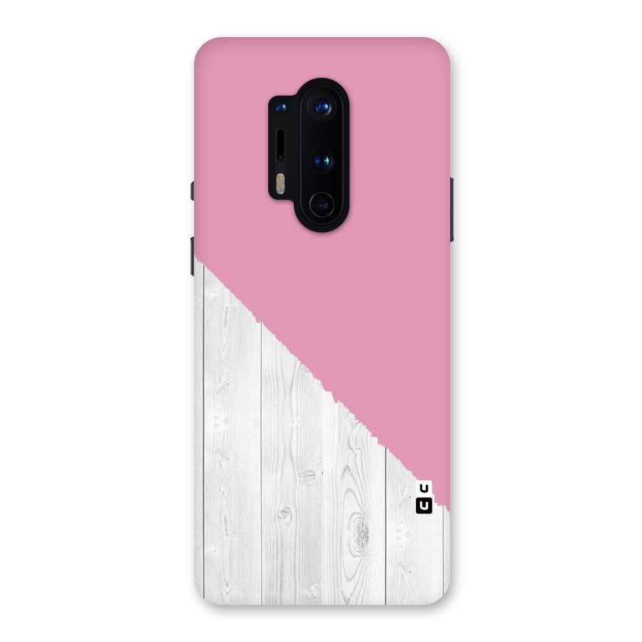 Grey Pink Wooden Design Back Case for OnePlus 8 Pro