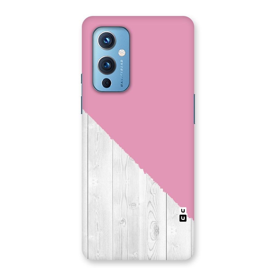 Grey Pink Wooden Design Back Case for OnePlus 9