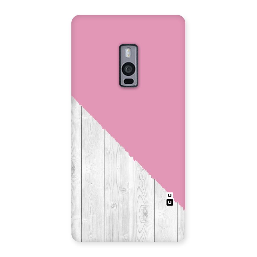 Grey Pink Wooden Design Back Case for OnePlus Two