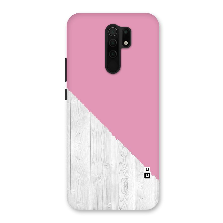 Grey Pink Wooden Design Back Case for Poco M2