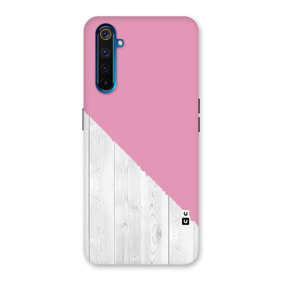 Grey Pink Wooden Design Back Case for Realme 6 Pro