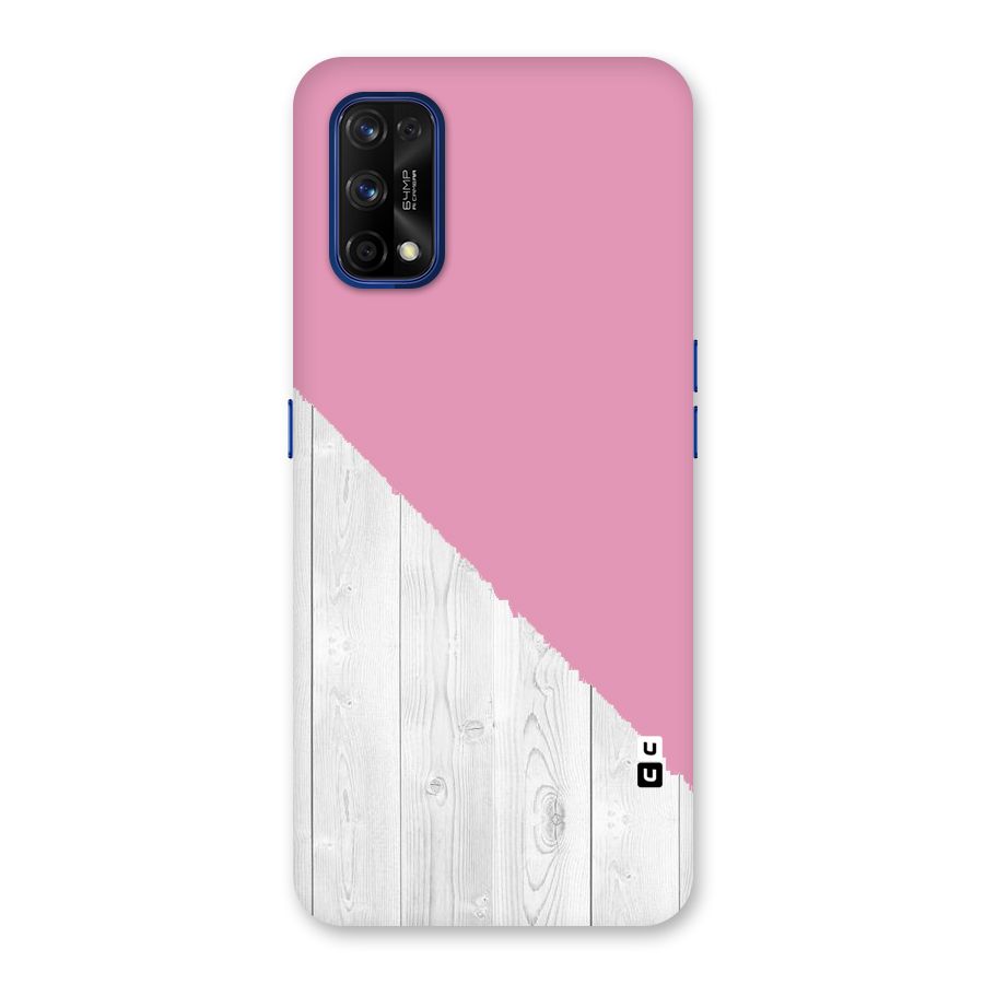 Grey Pink Wooden Design Back Case for Realme 7 Pro