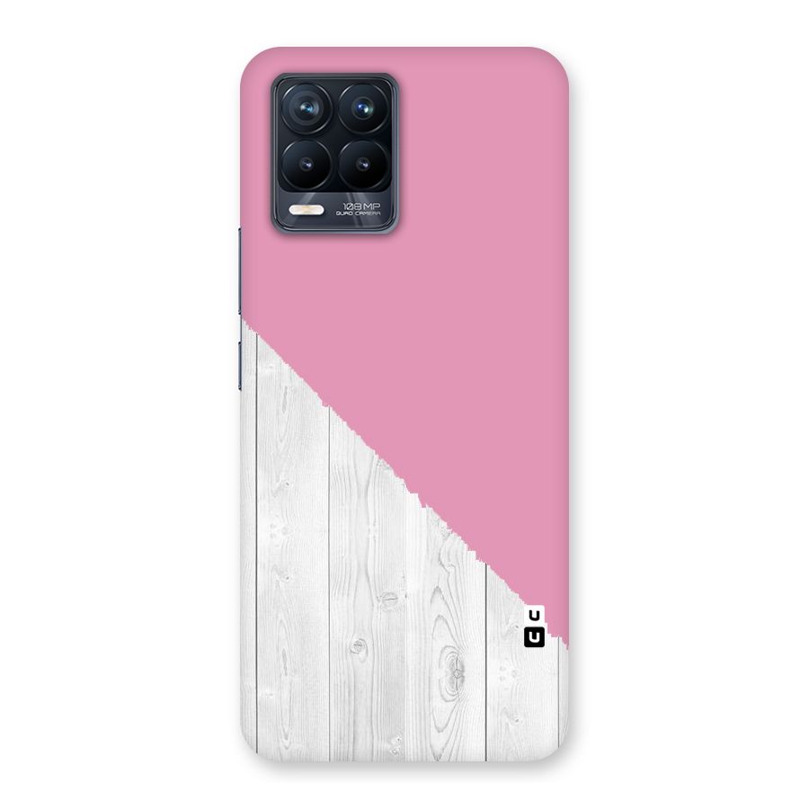 Grey Pink Wooden Design Back Case for Realme 8 Pro