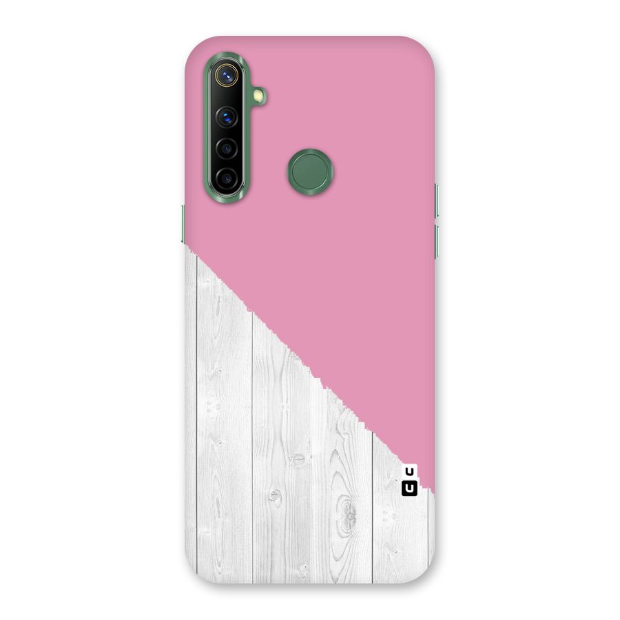Grey Pink Wooden Design Back Case for Realme Narzo 10