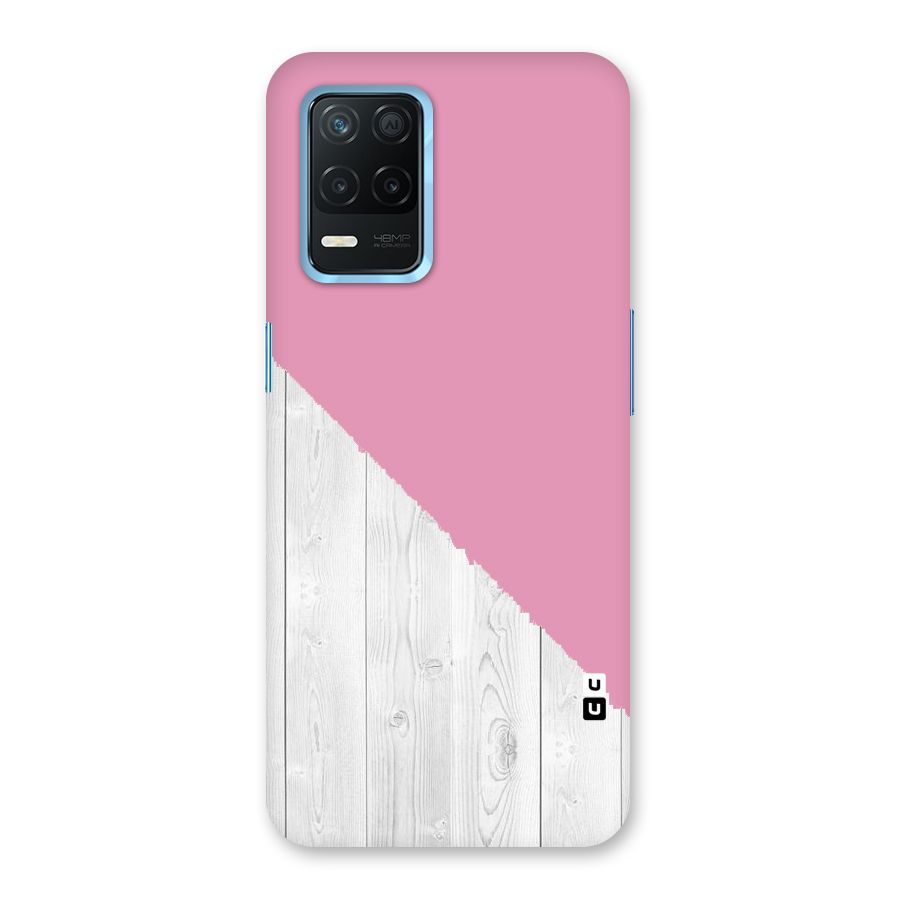 Grey Pink Wooden Design Back Case for Realme Narzo 30 5G