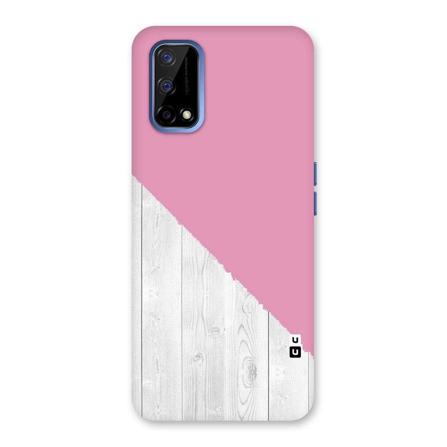 Grey Pink Wooden Design Back Case for Realme Narzo 30 Pro