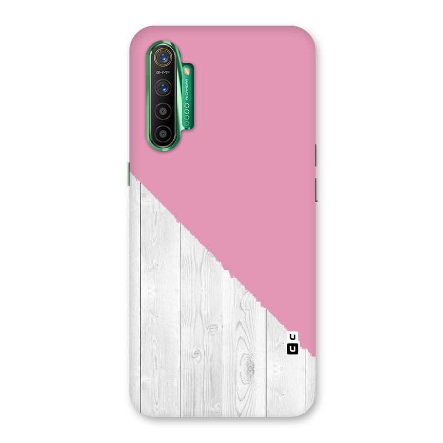 Grey Pink Wooden Design Back Case for Realme X2