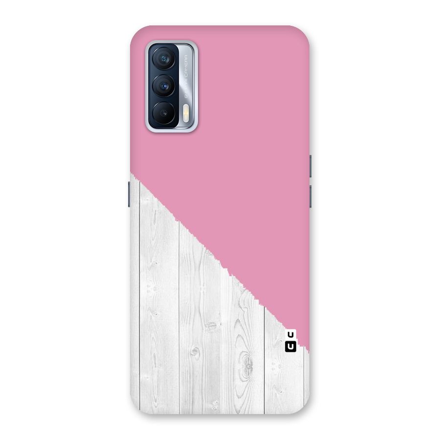Grey Pink Wooden Design Back Case for Realme X7