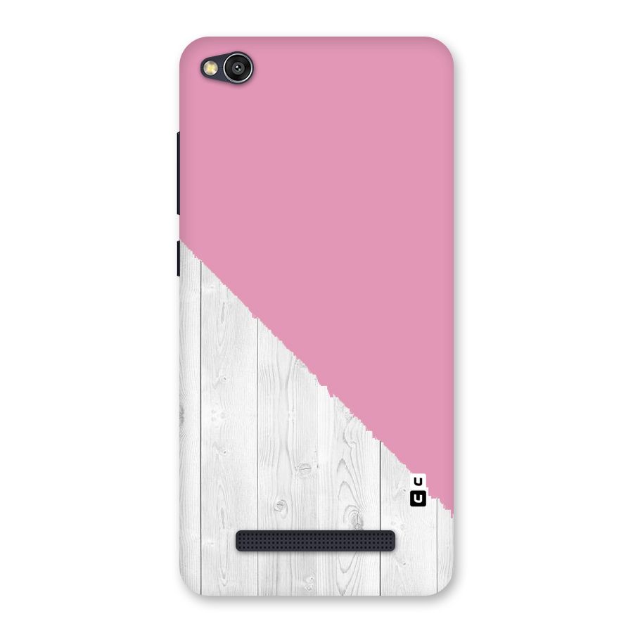 Grey Pink Wooden Design Back Case for Redmi 4A