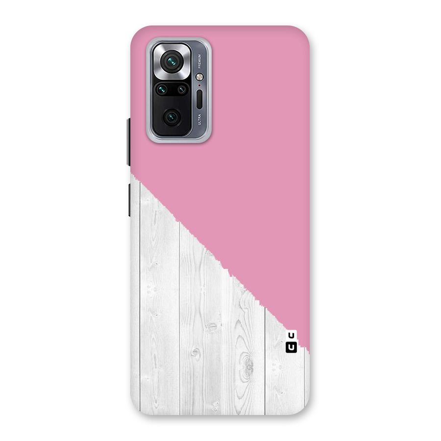 Grey Pink Wooden Design Back Case for Redmi Note 10 Pro