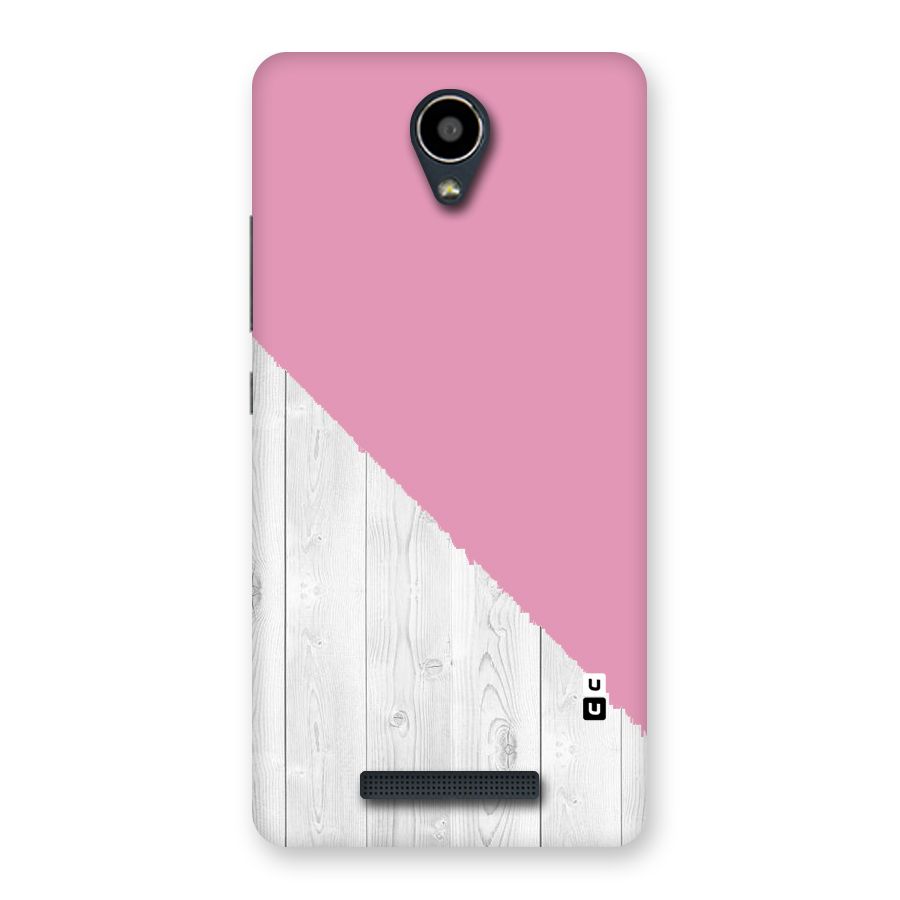 Grey Pink Wooden Design Back Case for Redmi Note 2