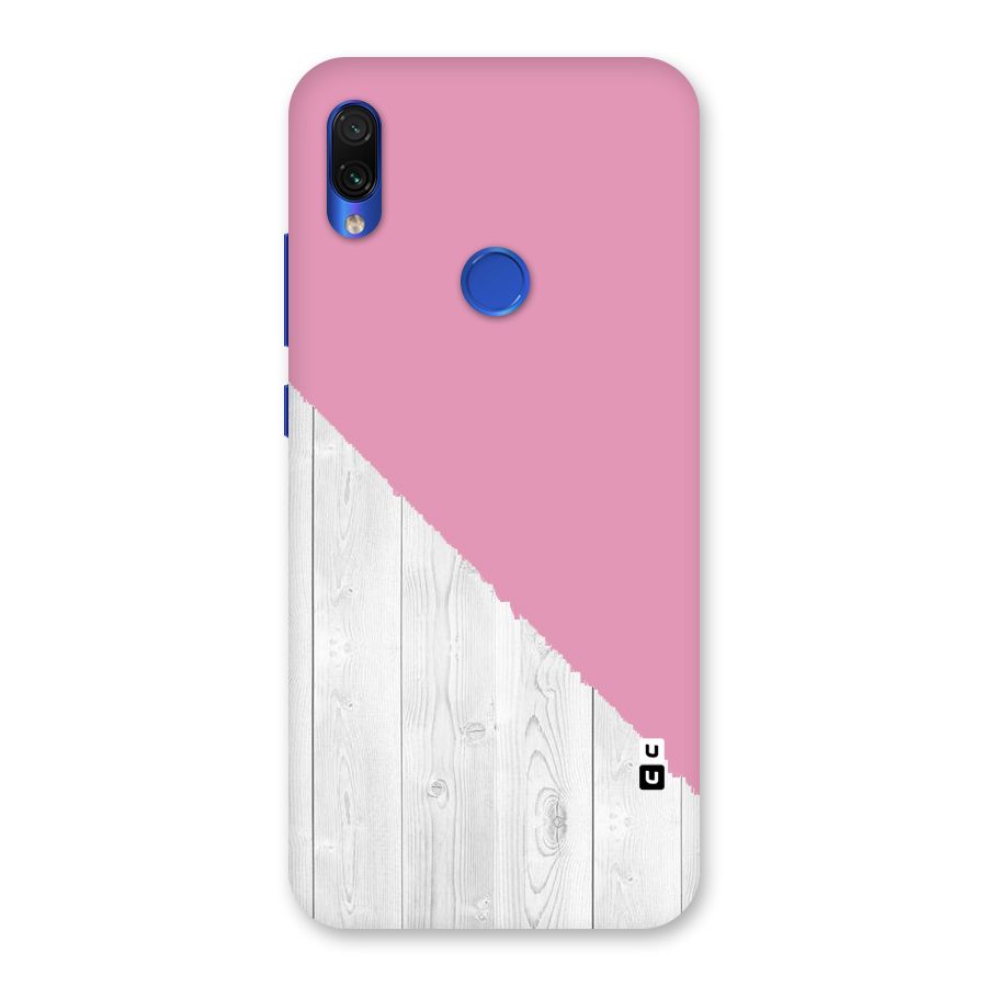 Grey Pink Wooden Design Back Case for Redmi Note 7S