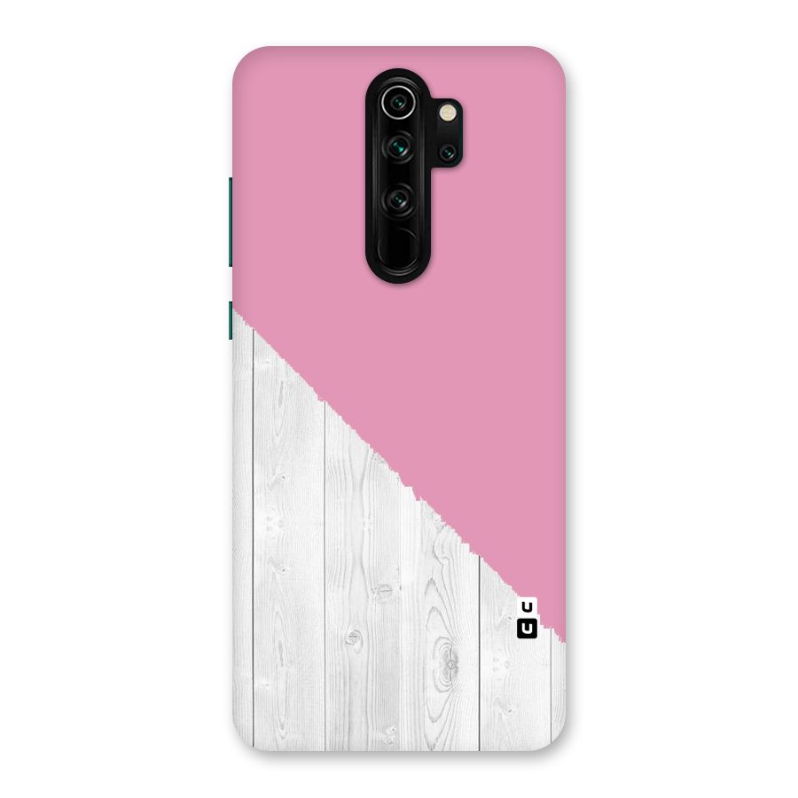 Grey Pink Wooden Design Back Case for Redmi Note 8 Pro