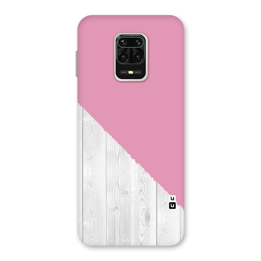 Grey Pink Wooden Design Back Case for Redmi Note 9 Pro