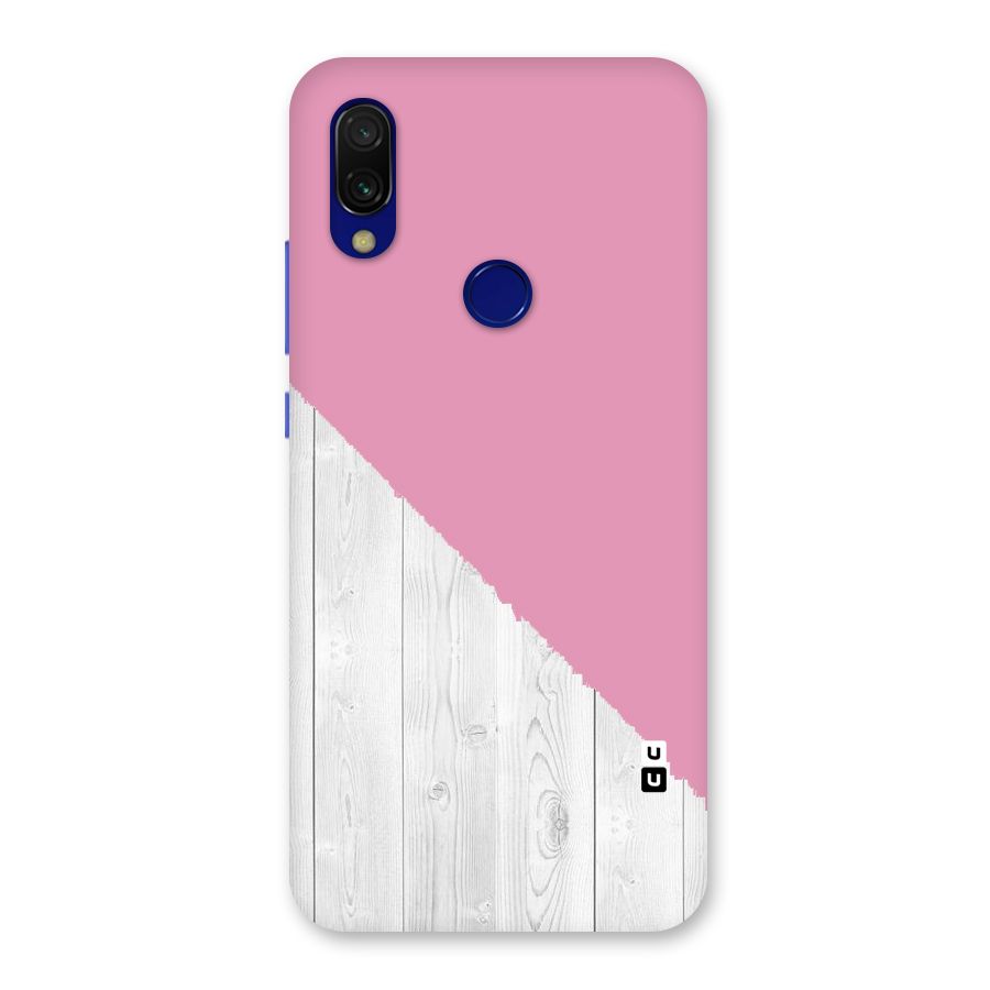 Grey Pink Wooden Design Back Case for Redmi Y3