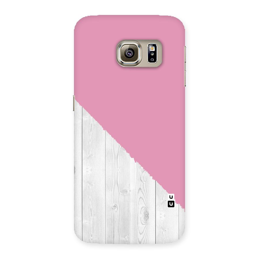 Grey Pink Wooden Design Back Case for Samsung Galaxy S6 Edge