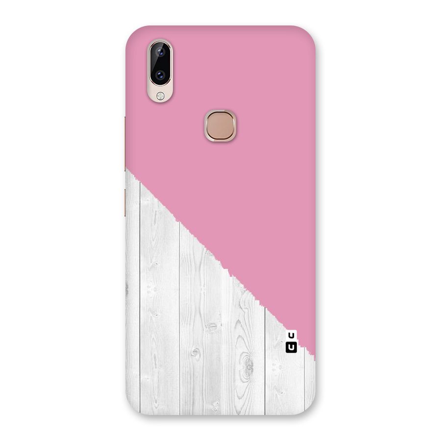 Grey Pink Wooden Design Back Case for Vivo Y83 Pro