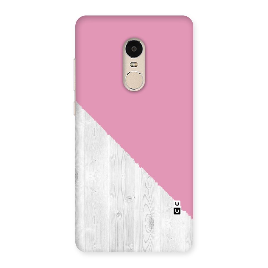 Grey Pink Wooden Design Back Case for Xiaomi Redmi Note 4