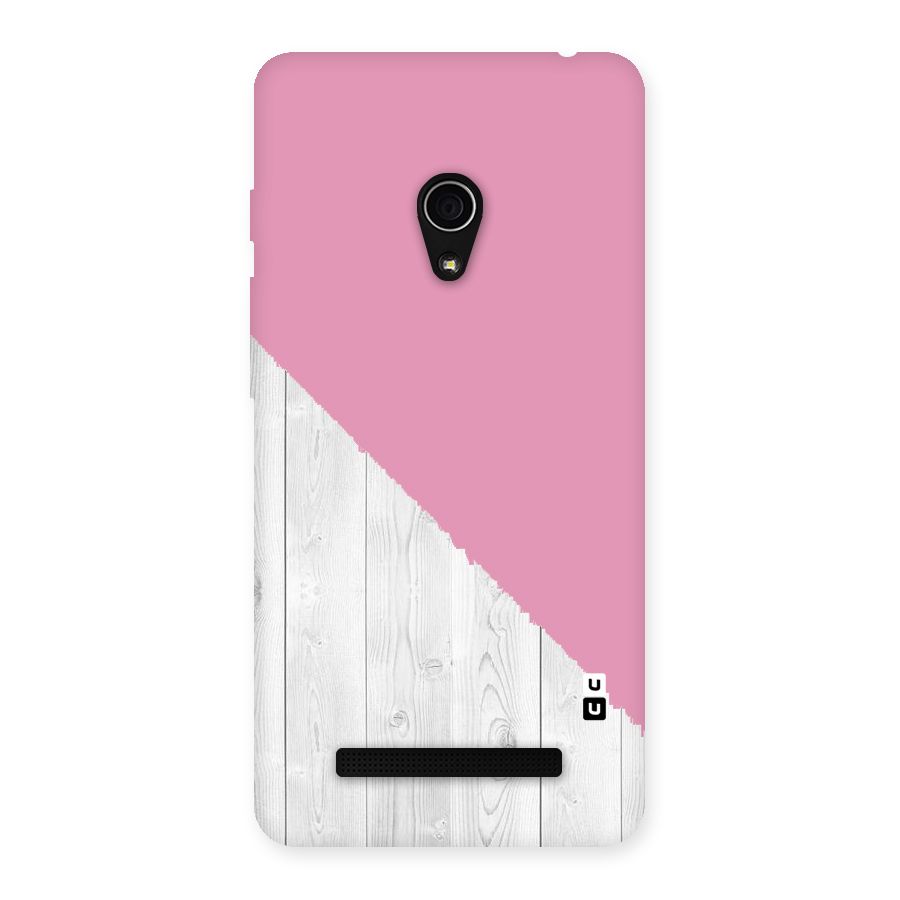 Grey Pink Wooden Design Back Case for Zenfone 5