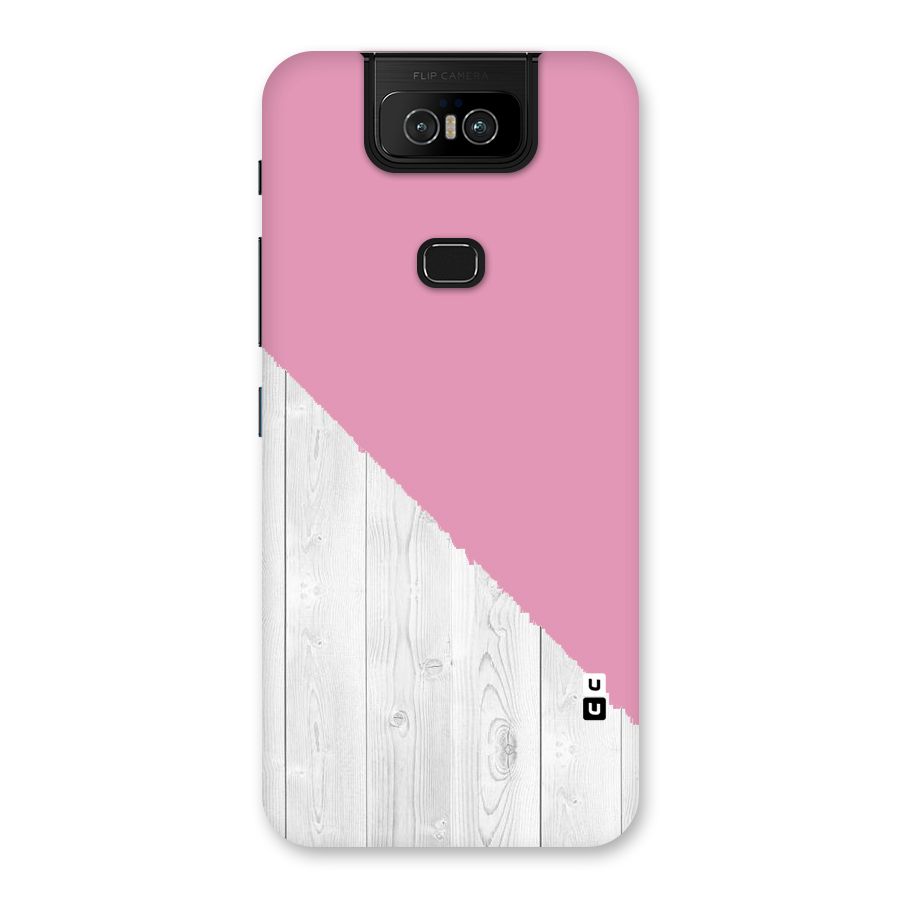 Grey Pink Wooden Design Back Case for Zenfone 6z