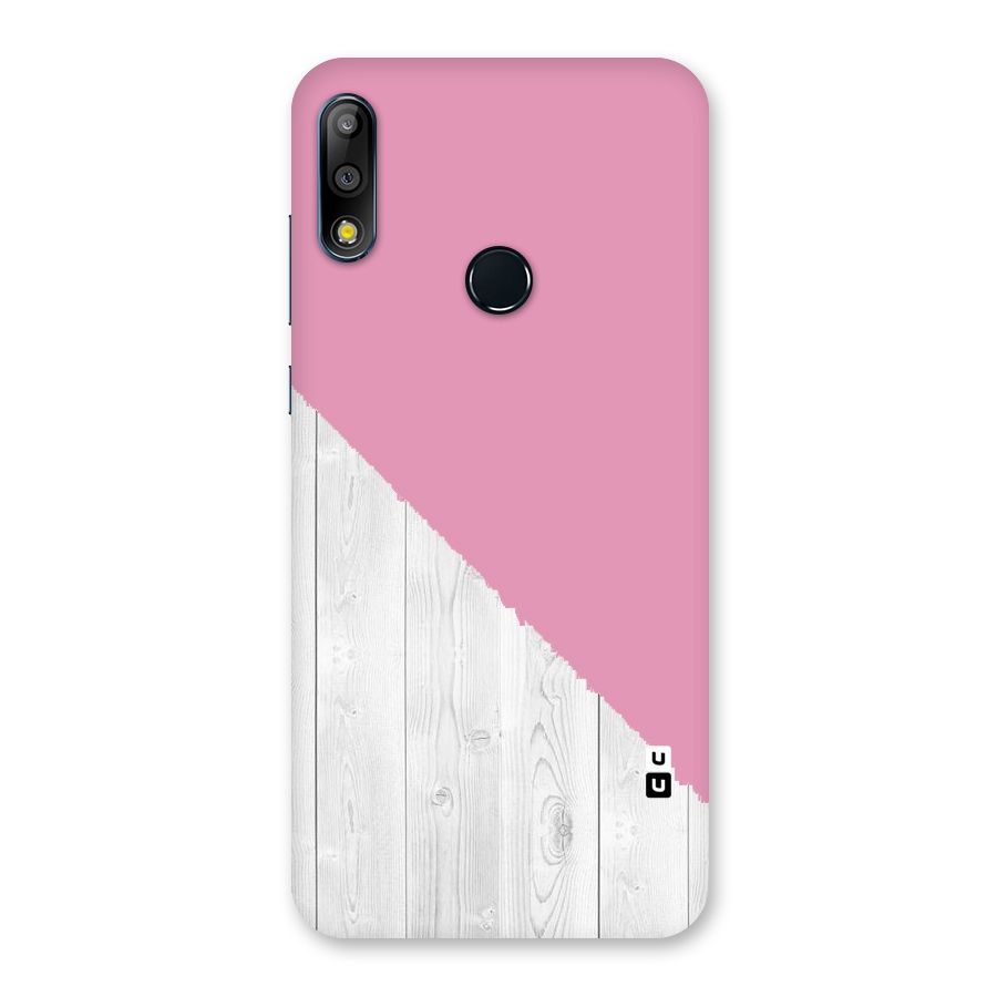 Grey Pink Wooden Design Back Case for Zenfone Max Pro M2