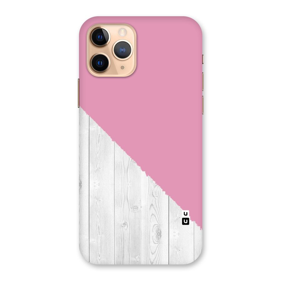 Grey Pink Wooden Design Back Case for iPhone 11 Pro