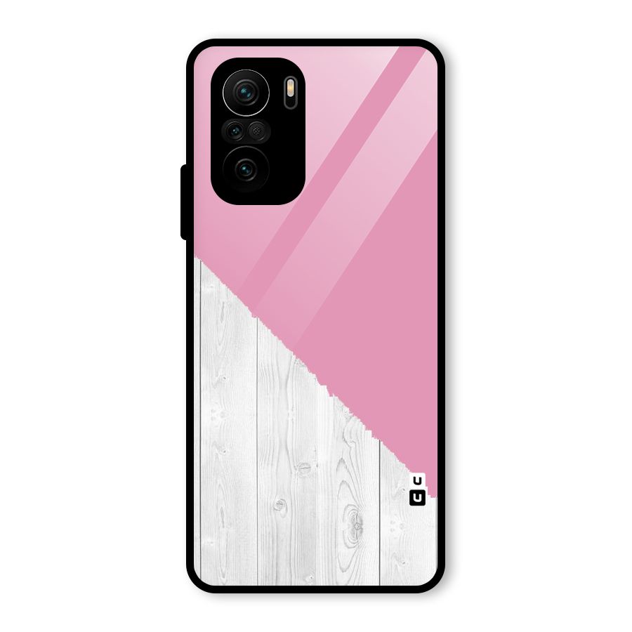 Grey Pink Wooden Design Glass Back Case for Mi 11X Pro