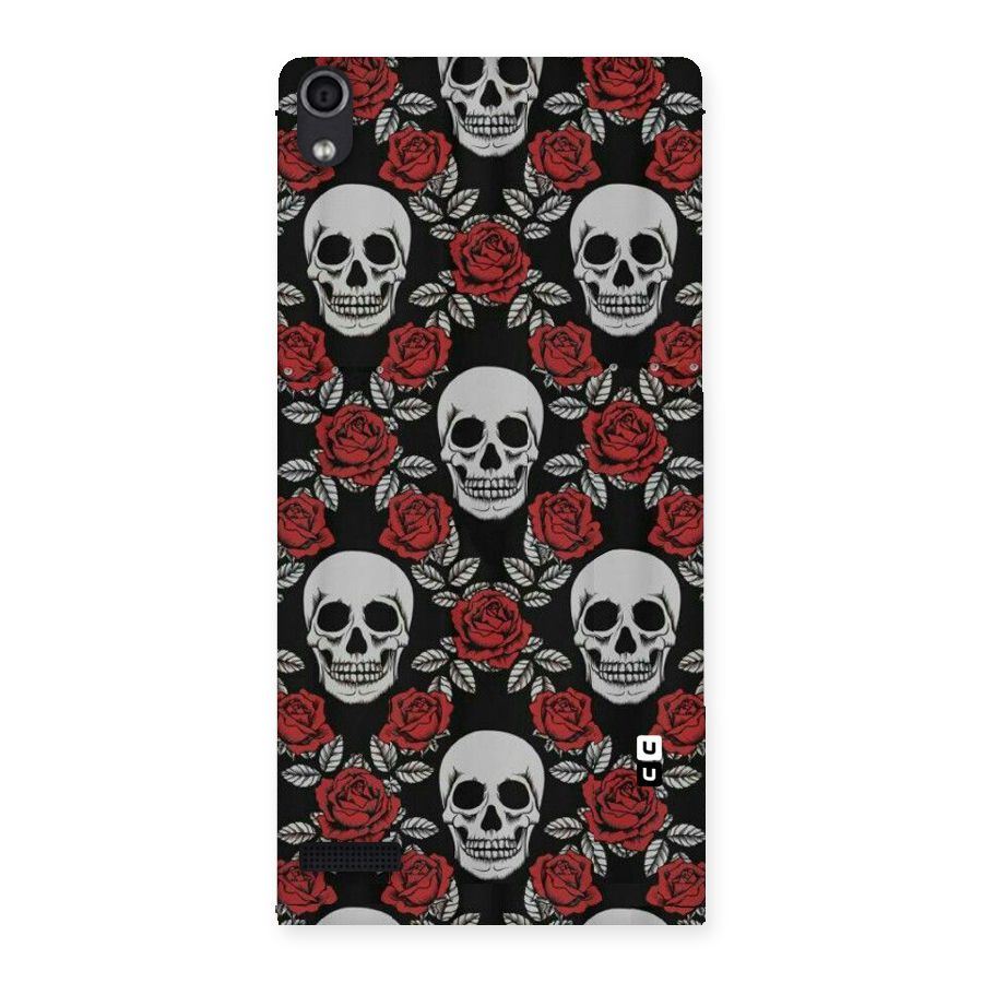 Grey Skulls Back Case for Ascend P6