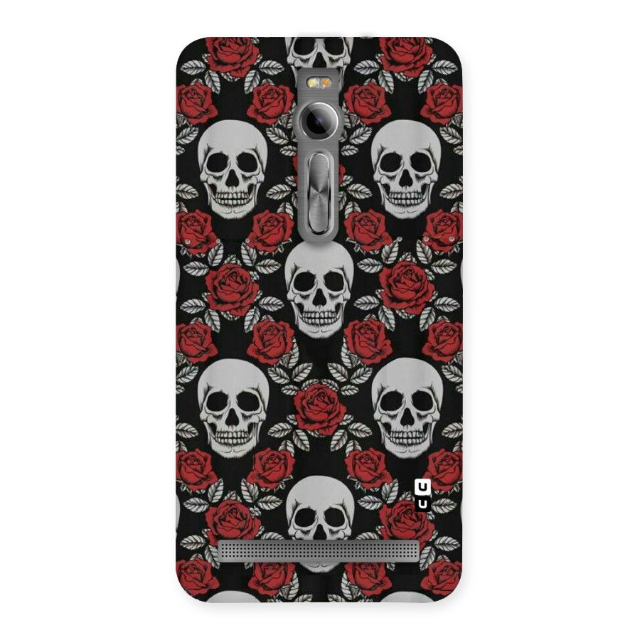 Grey Skulls Back Case for Asus Zenfone 2