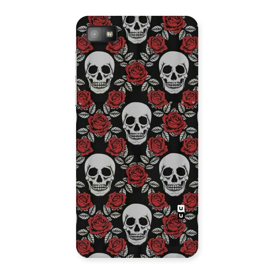 Grey Skulls Back Case for Blackberry Z10