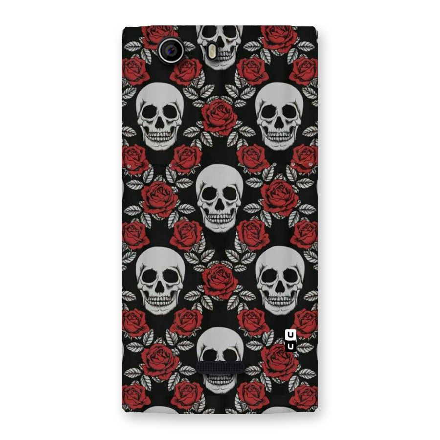 Grey Skulls Back Case for Canvas Nitro 2 E311