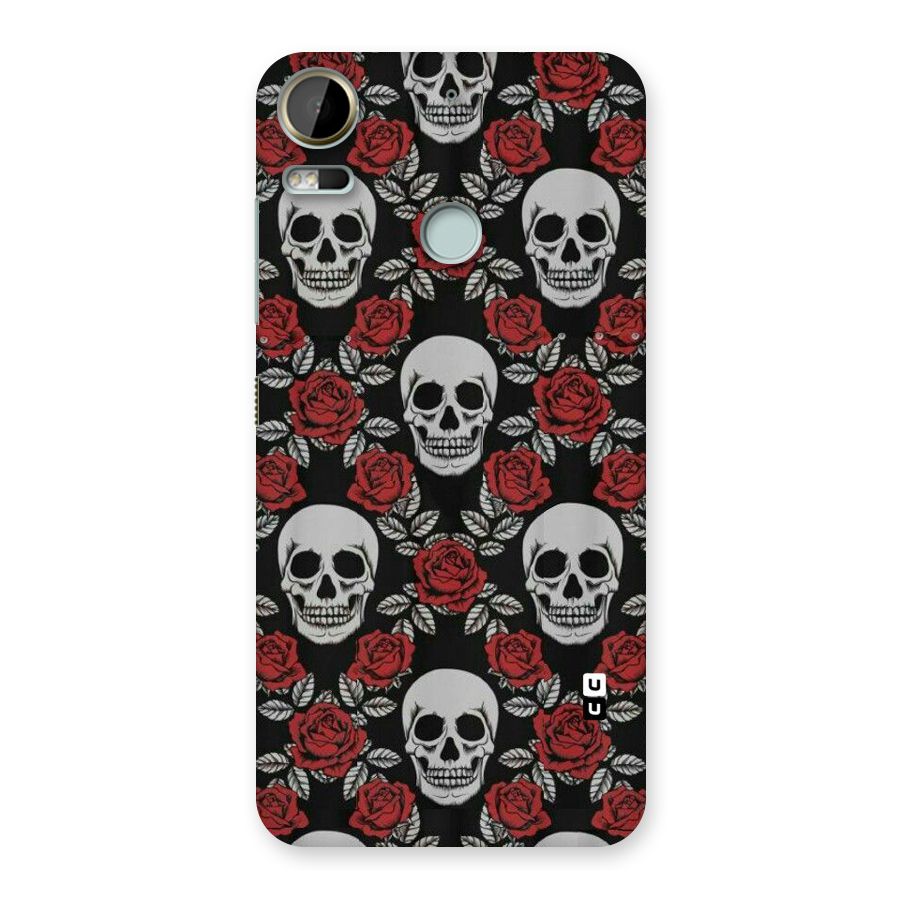 Grey Skulls Back Case for Desire 10 Pro