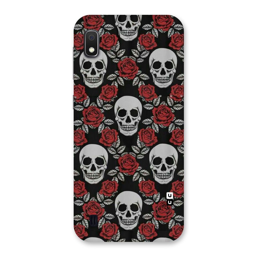 Grey Skulls Back Case for Galaxy A10