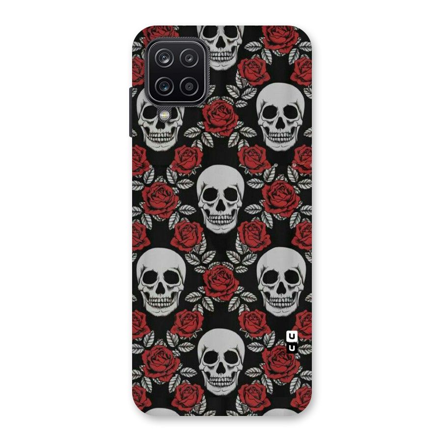 Grey Skulls Back Case for Galaxy A12