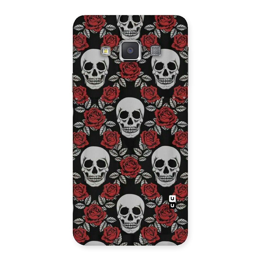 Grey Skulls Back Case for Galaxy A3