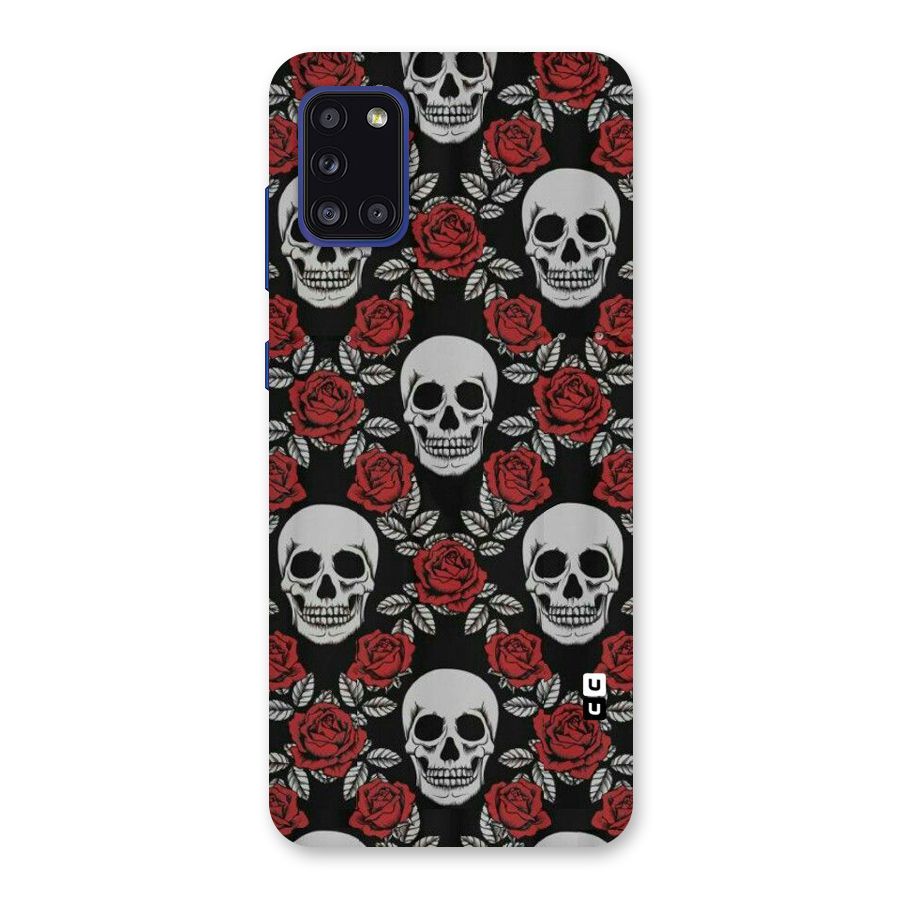 Grey Skulls Back Case for Galaxy A31