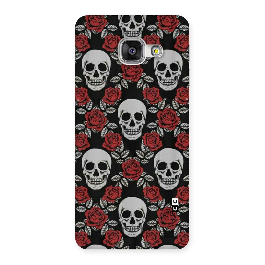 Grey Skulls Back Case for Galaxy A3 2016